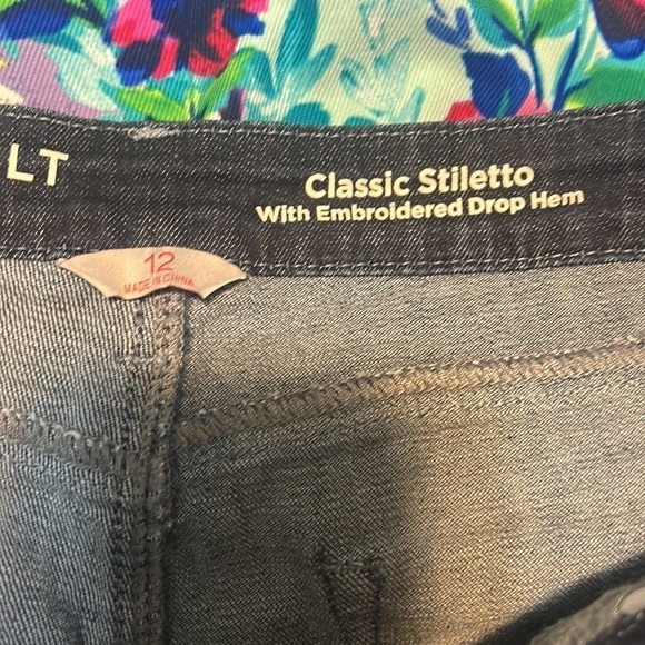 Laurie Felt Classic Stiletto With Drop Hem 12 Dark Wash - Picture 6 of 7